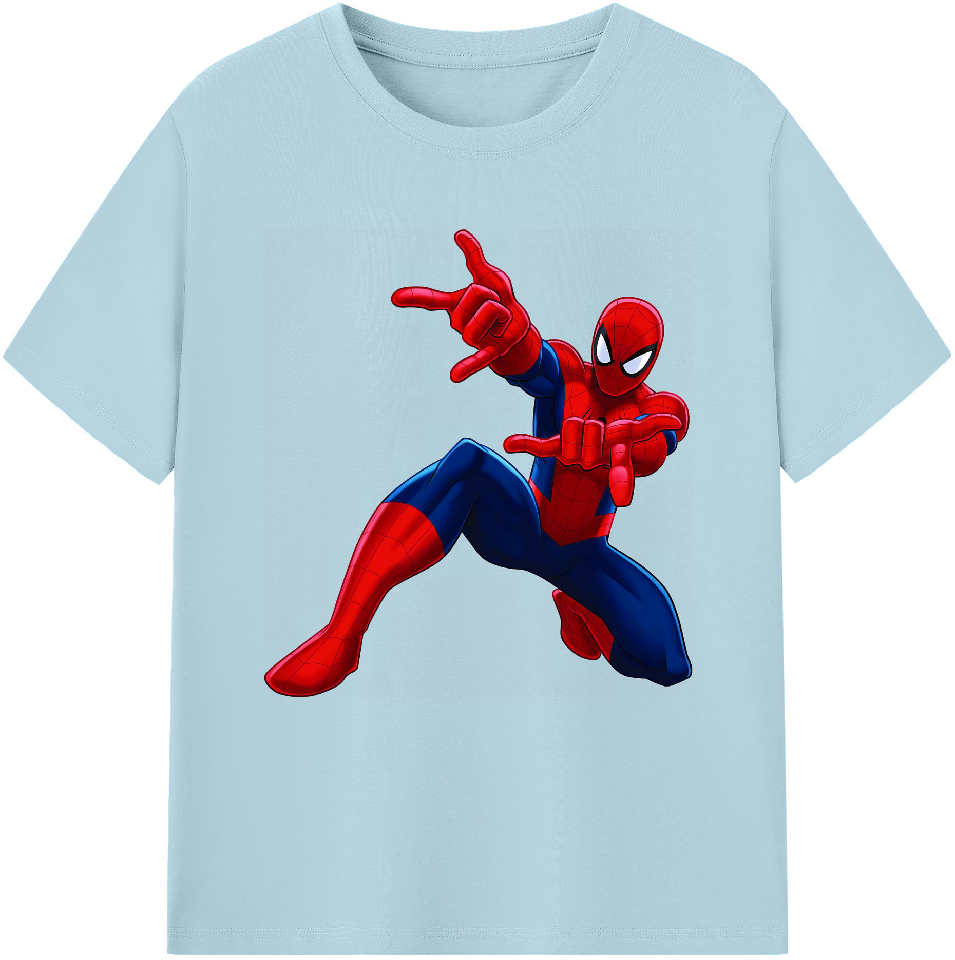 Spider Man スパイダーマン 綿100％半袖Tシャツ（フロントプリント）